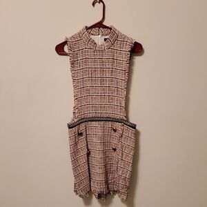 Chic Multicolor Tweed Dress